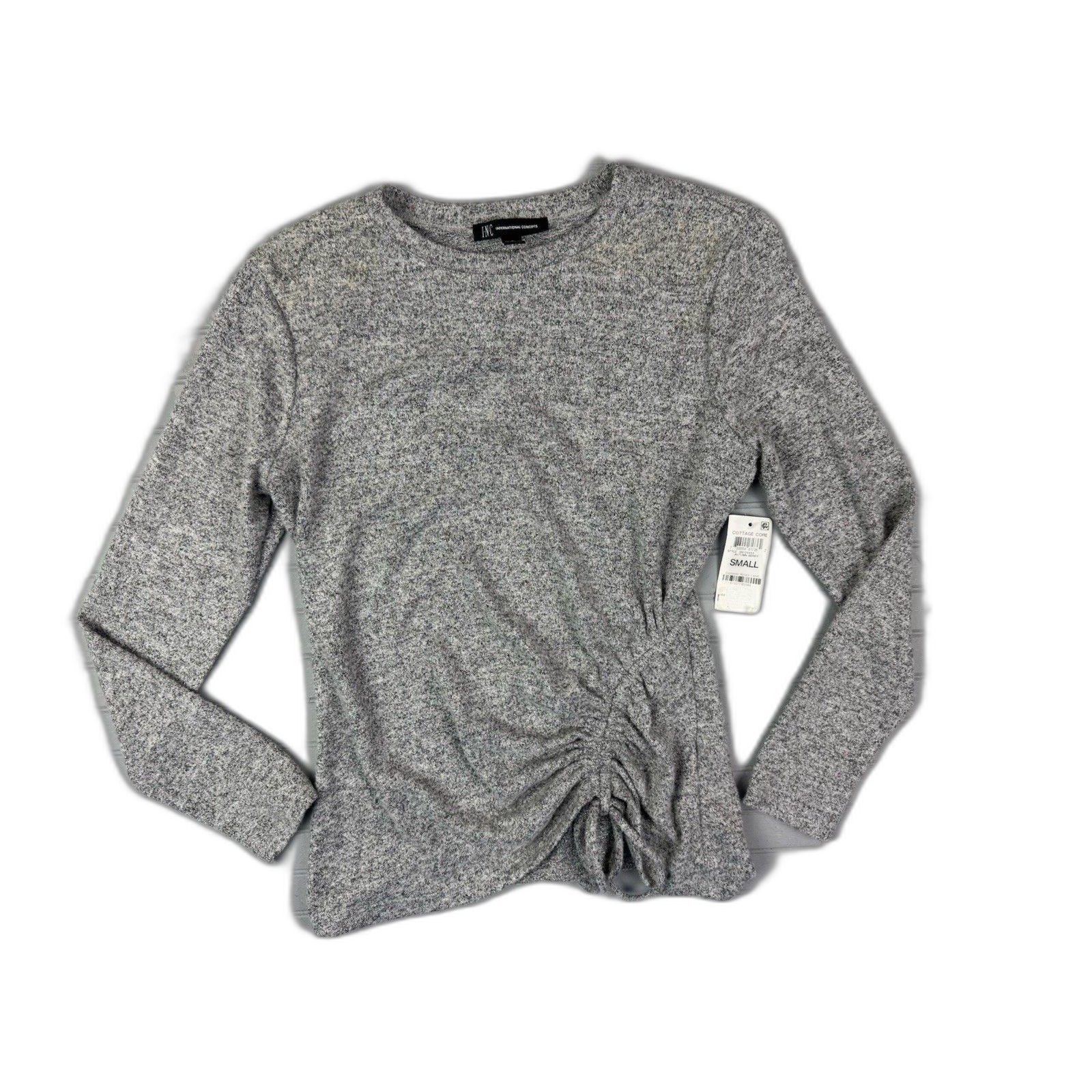 Inc International Concepts Size S Womens Sweater Gray Silver Threads Pullover